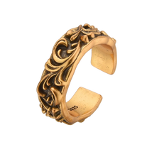 [full] - Floral Gold Sterling Silver Ring