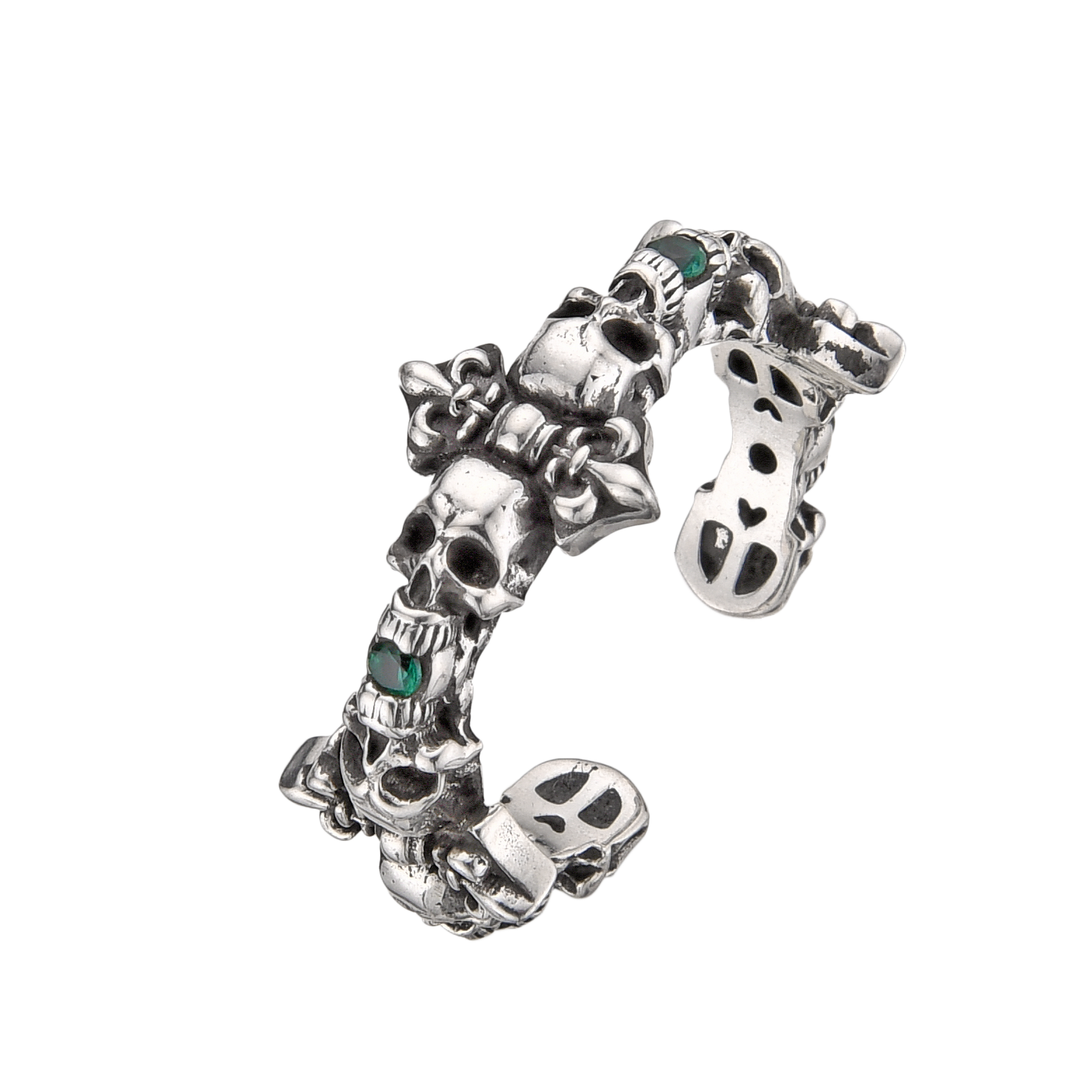 [full] - Sterling Silver Ring with Agate Stones