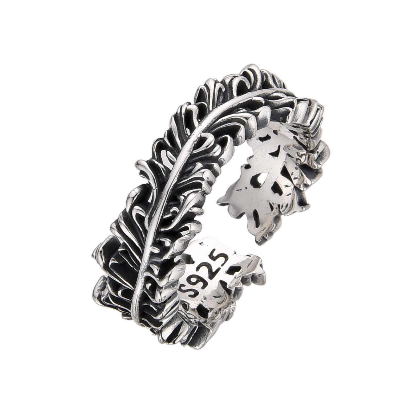 [full] - Sterling Silver Leaf Ring
