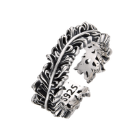 [full] - Sterling Silver Leaf Ring