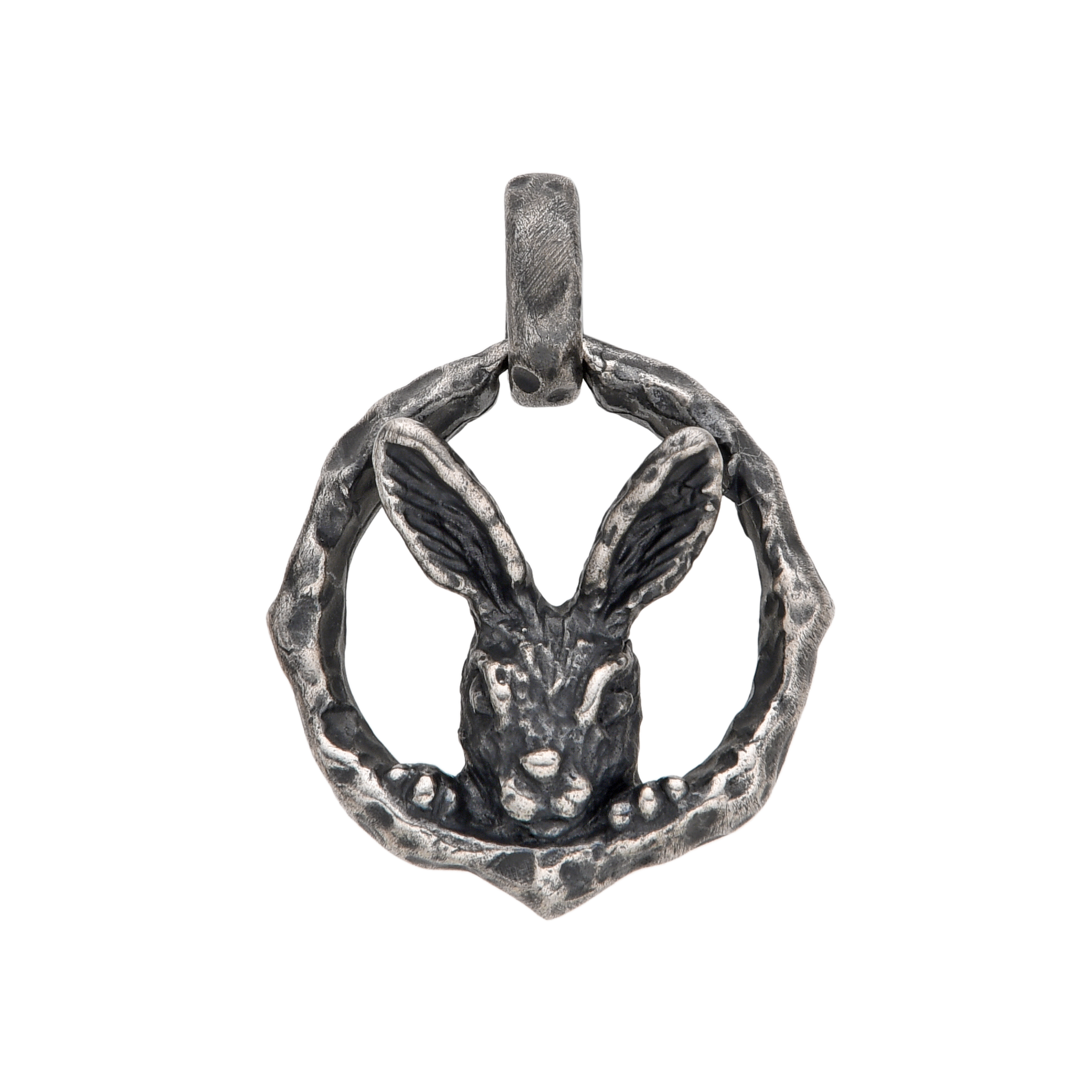 [full]- Rabbit Sterling Silver Charm, Pendant