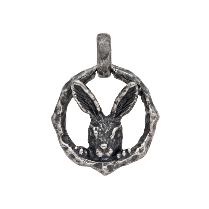 [full]- Rabbit Sterling Silver Charm, Pendant
