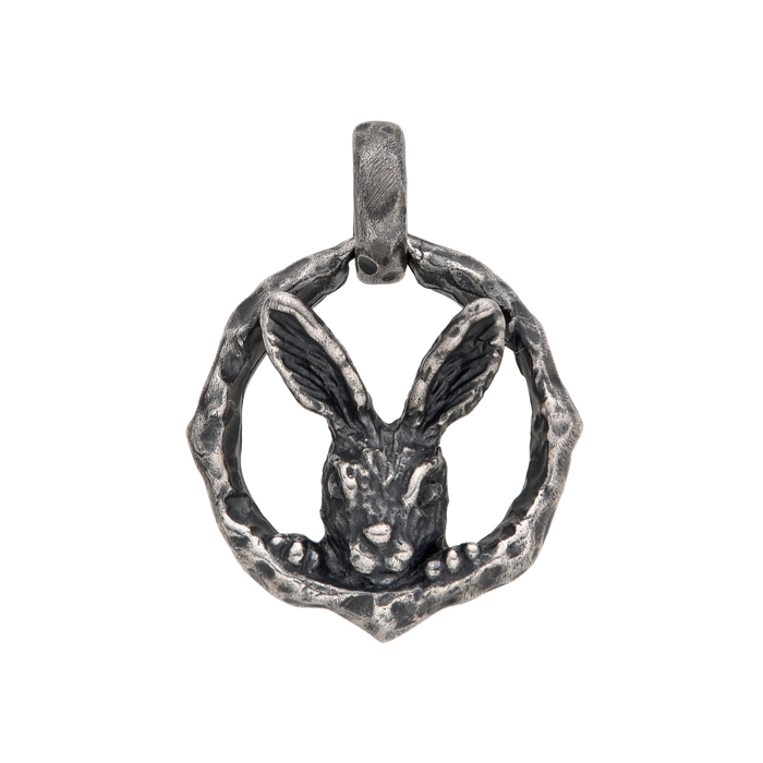 [full]- Rabbit Sterling Silver Charm, Pendant