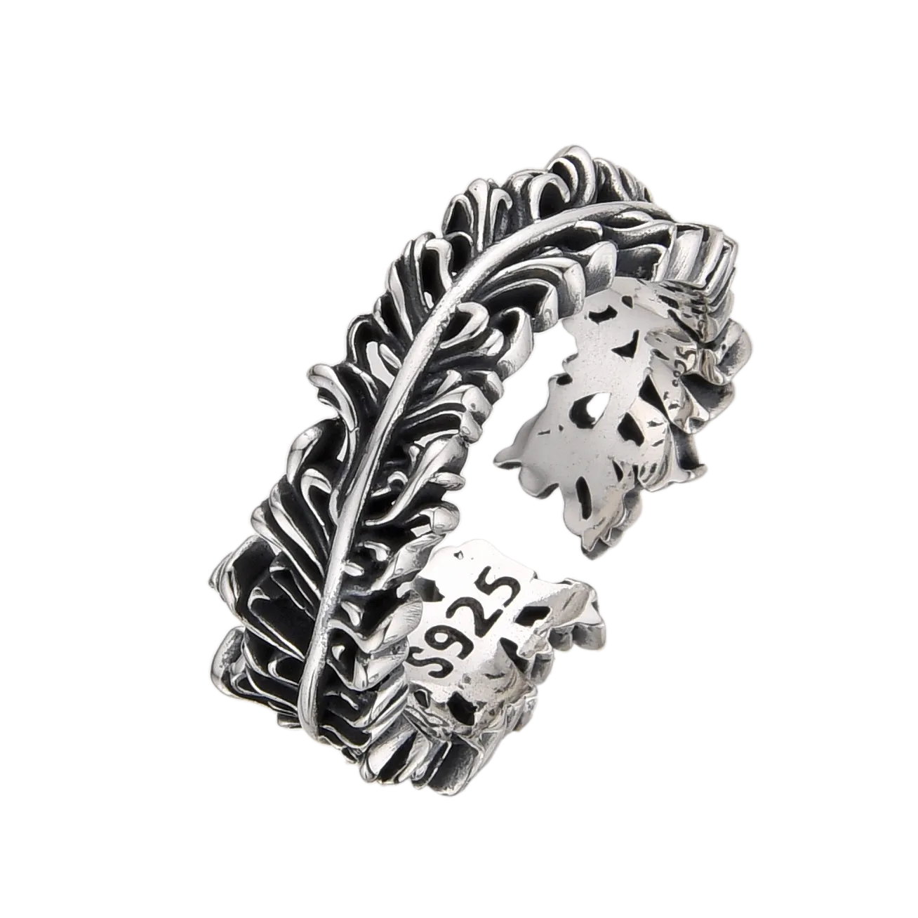[full] - Sterling Silver Leaf Ring