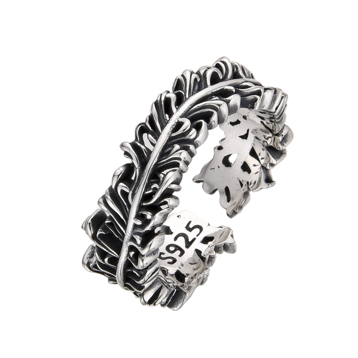 [full] - Sterling Silver Leaf Ring