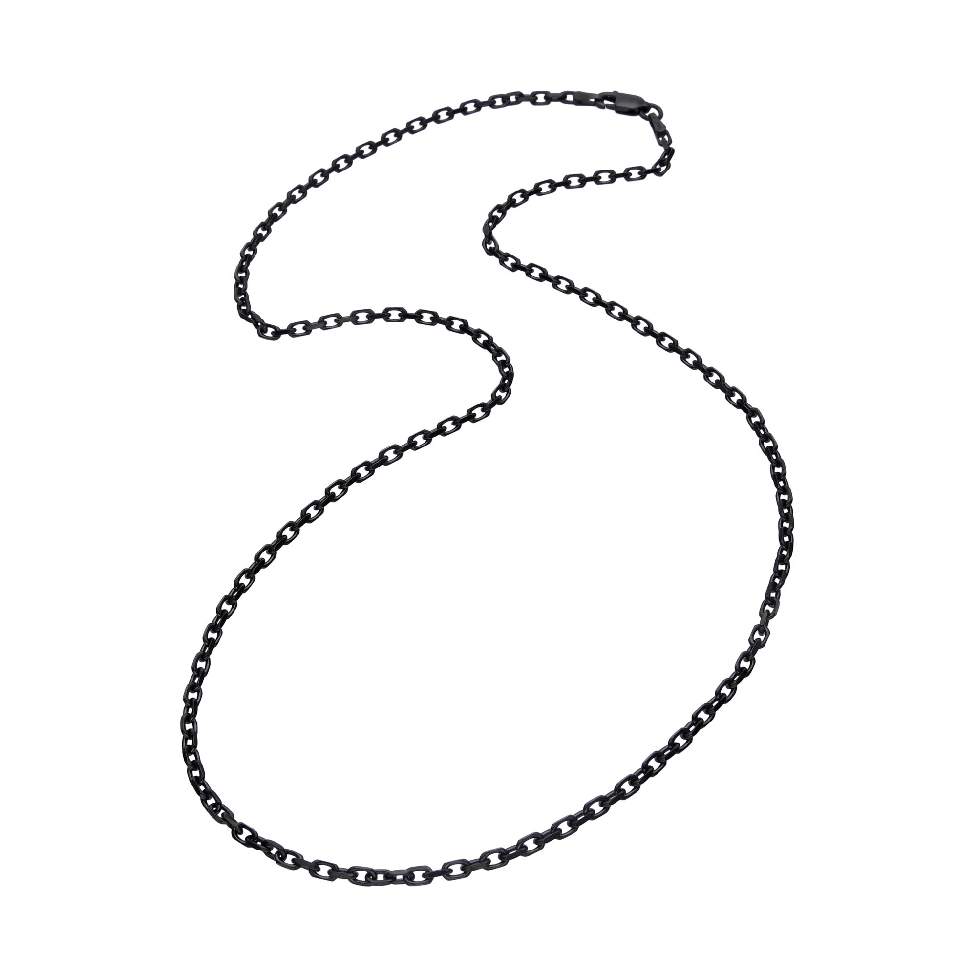 [full]- Forza Sterling Silver Chain with Dark Ruthenium Plating