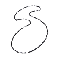 [full]- Forza Sterling Silver Chain with Dark Ruthenium Plating