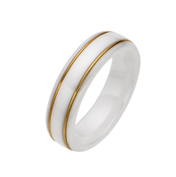 [full] - White Ceramic Ring