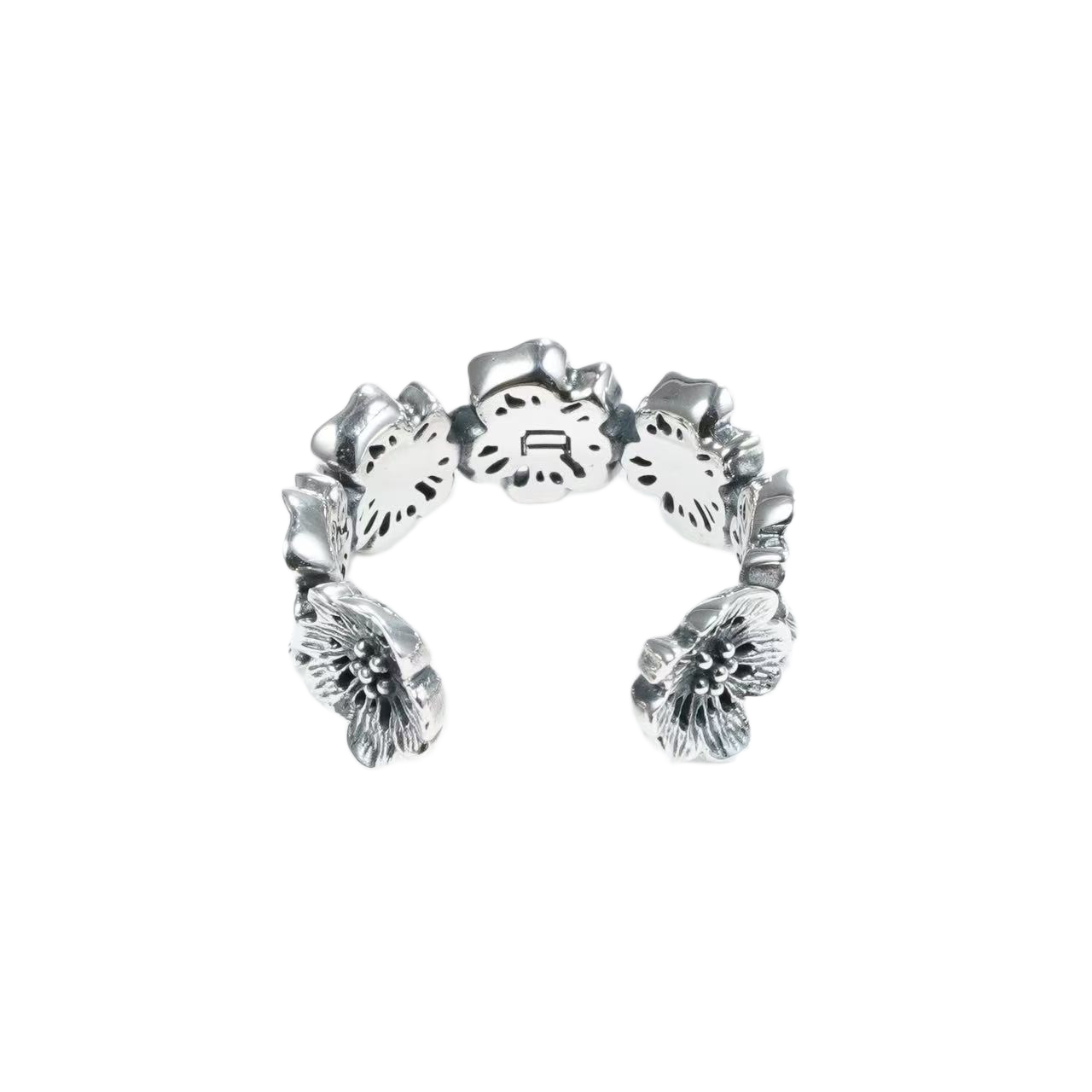 [full] - sterling silver floral ring