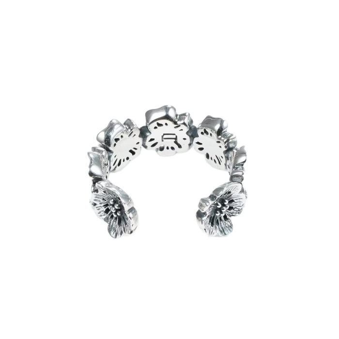 [full] - sterling silver floral ring