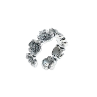 [full] - sterling silver floral ring