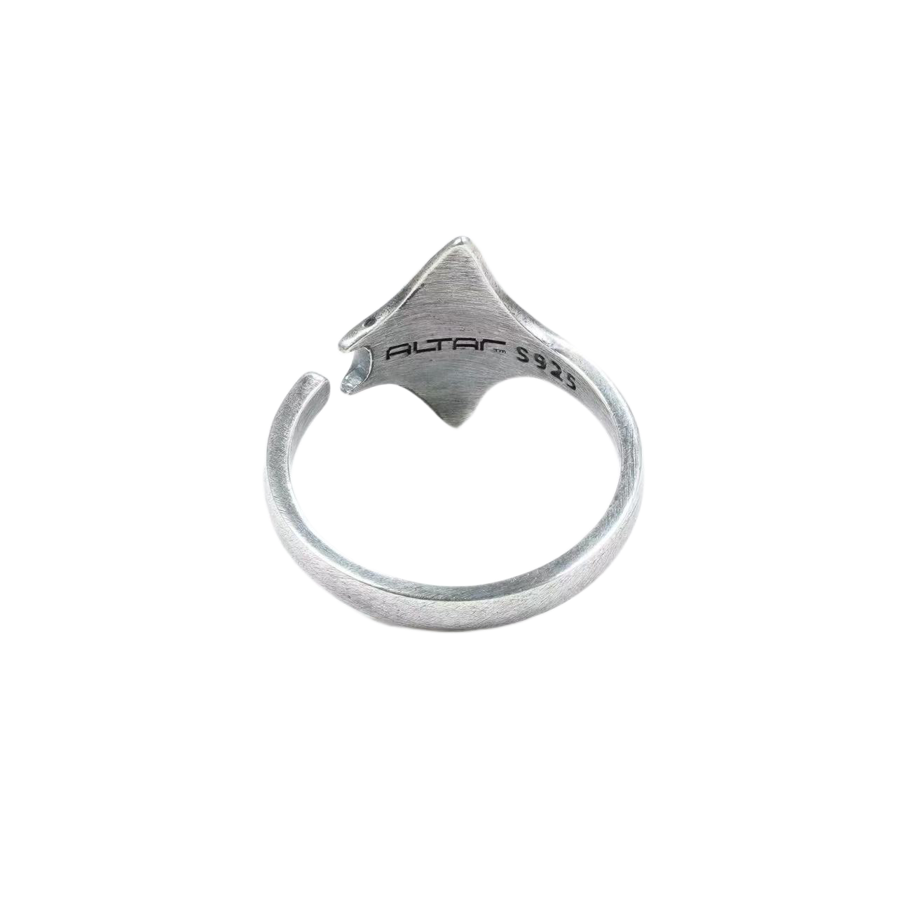 [full] manta sterling silver open ring