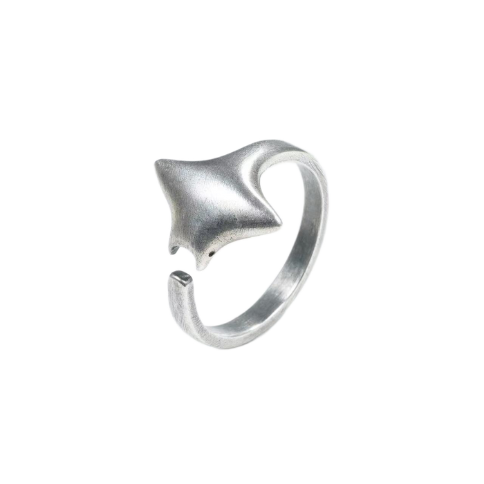 [full] manta silver ring