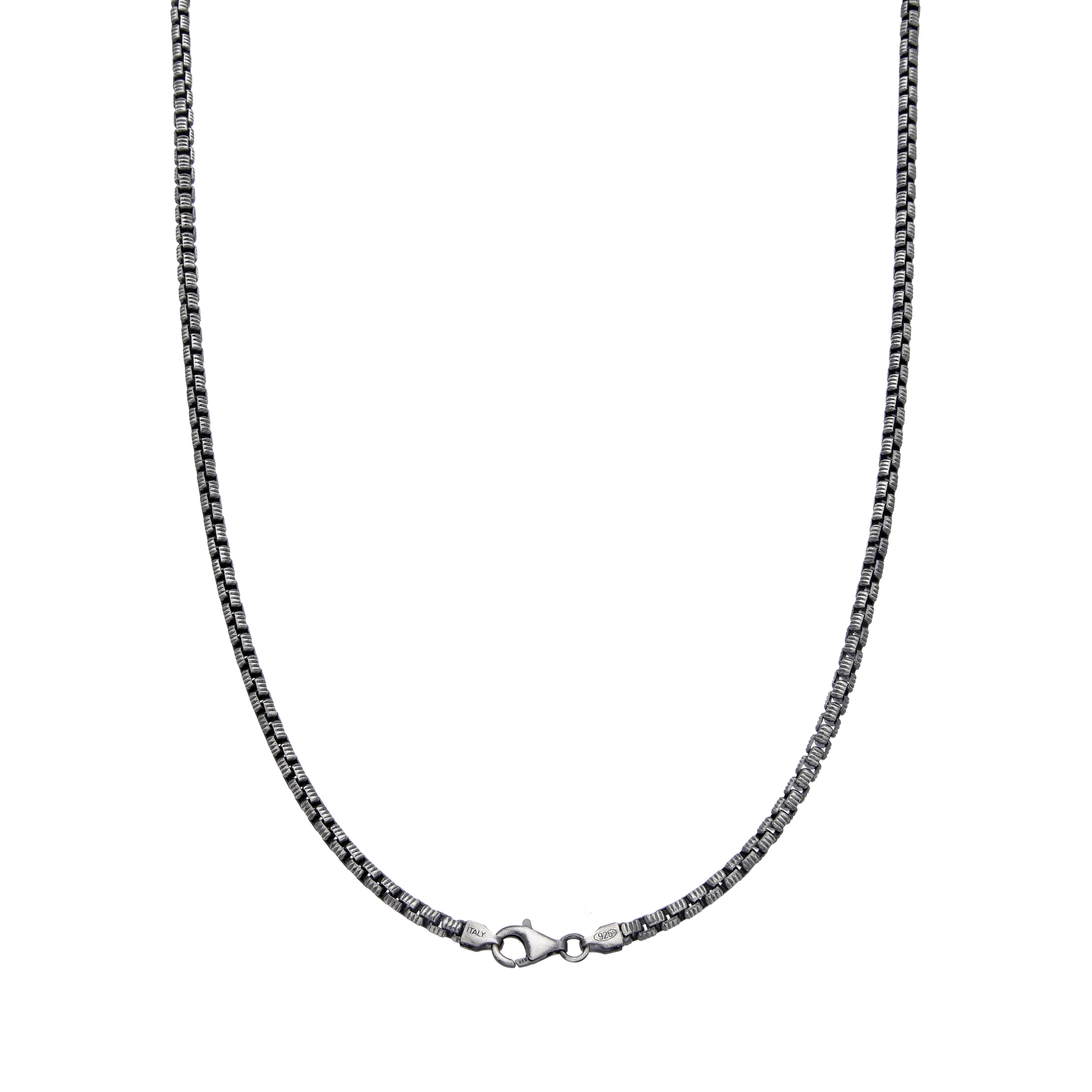 [full]- OMEGA silver chain with ruthenium plating