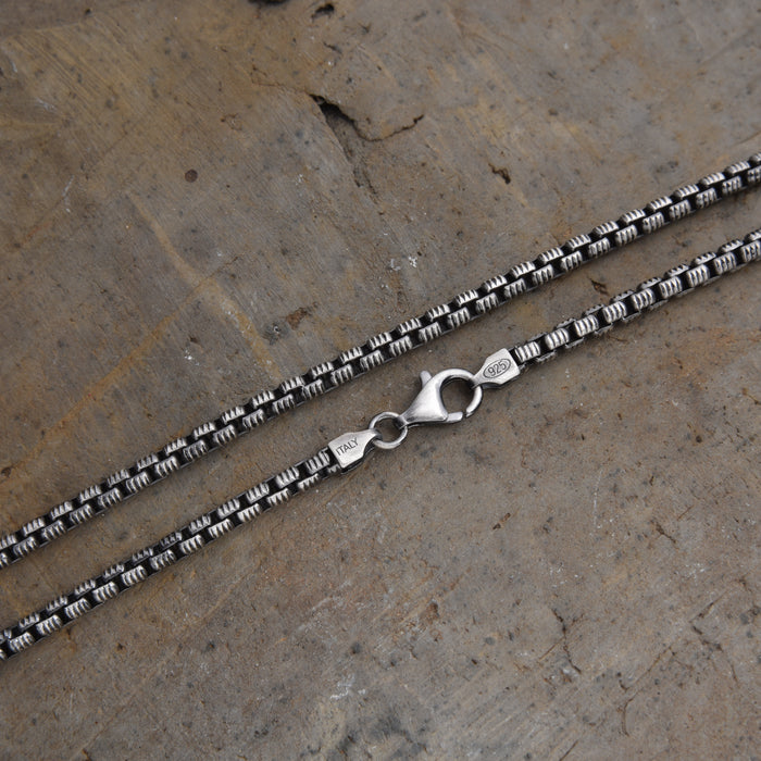 [full]- OMEGA silver chain with ruthenium plating
