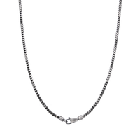 [full]- RECON silver chain with ruthenium plating