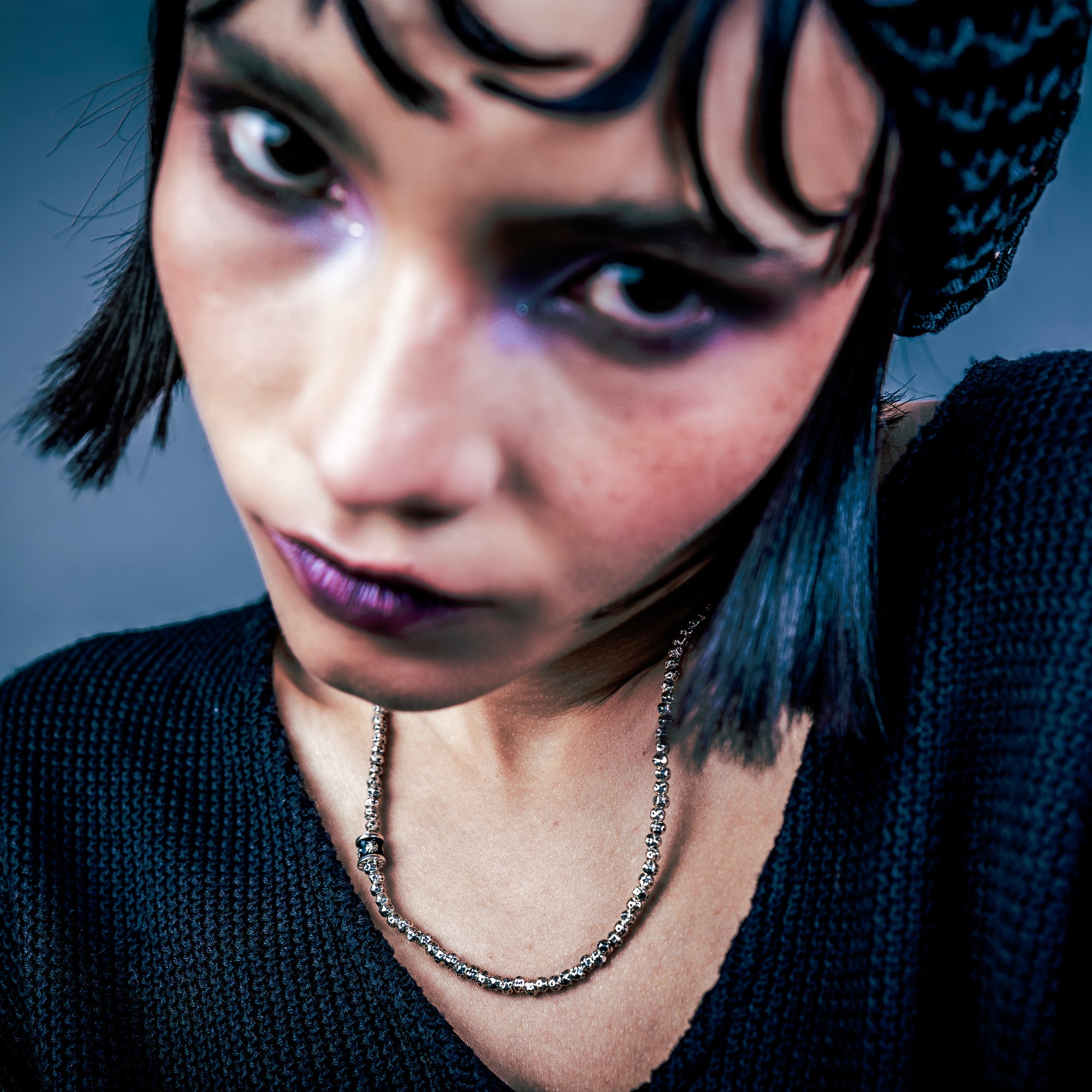 [full] - Woman wearing stellar sterling silver beads necklace